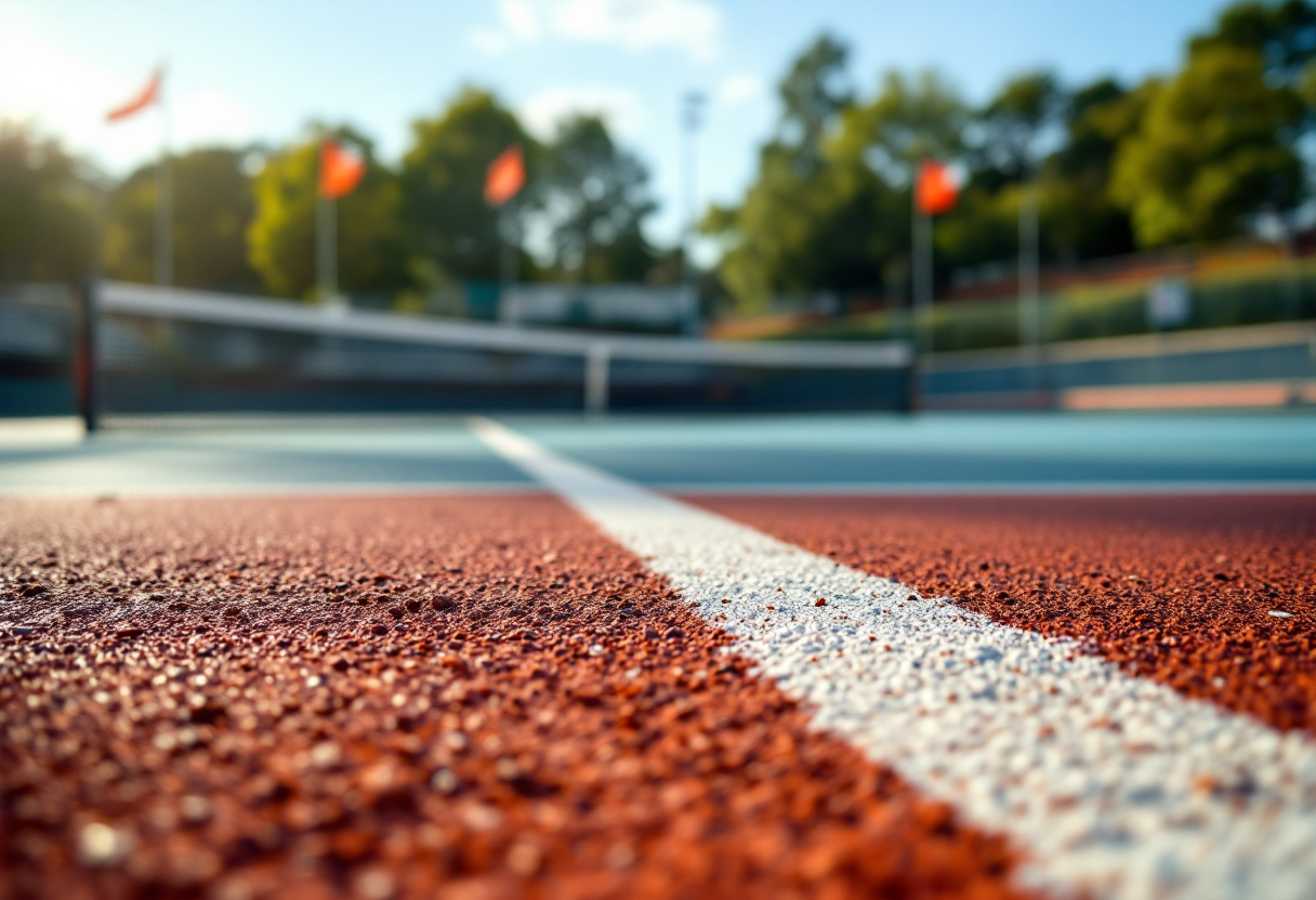 Tommy Paul in azione durante la semifinale a Roma
