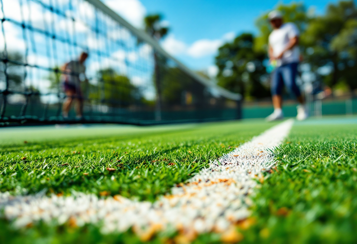 Giocatori di tennis in azione al torneo di Roma