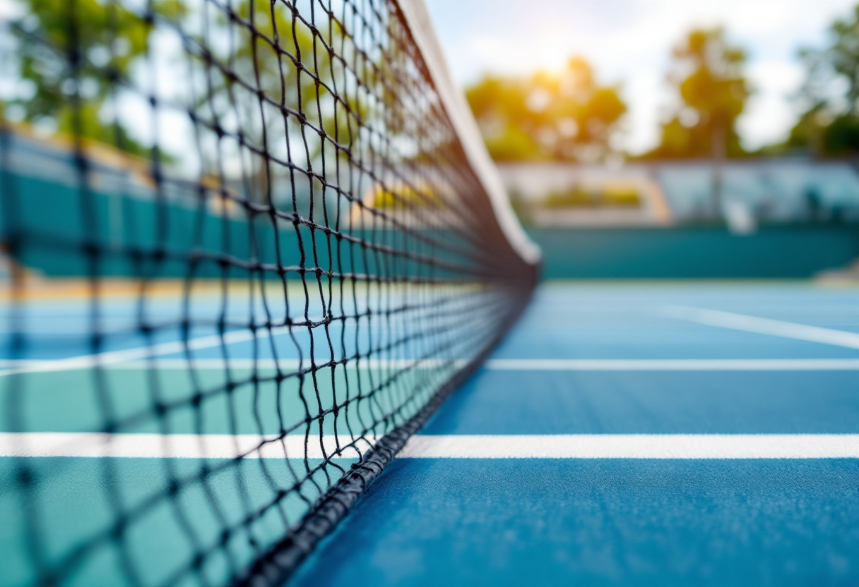 Giocatori di tennis in azione al torneo di Cascais
