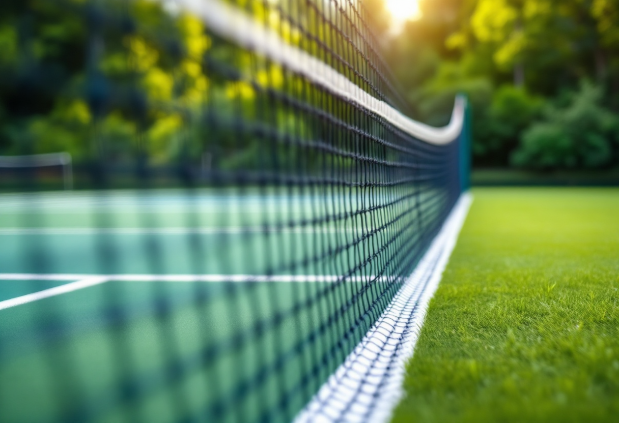 Giocatori in azione al torneo di tennis di Santa Margherita di Pula