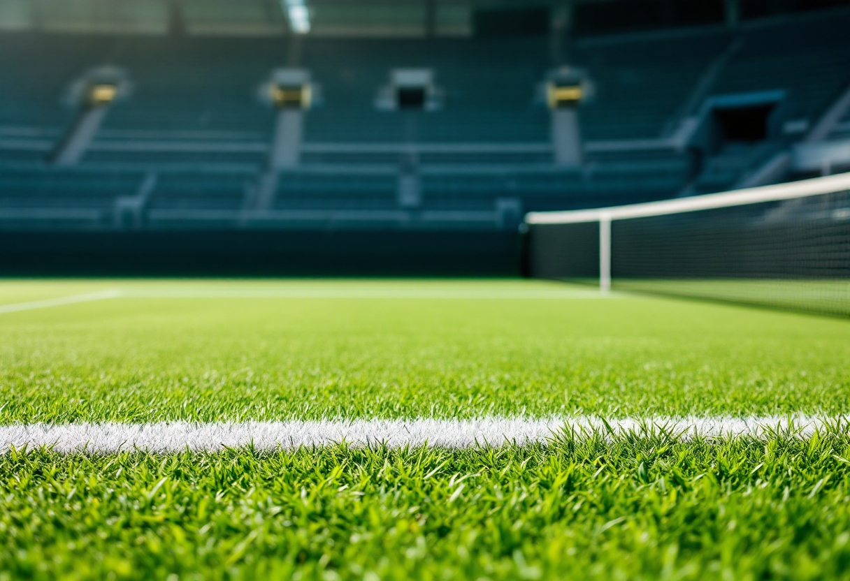 Djokovic e Sinner in campo durante una partita di tennis