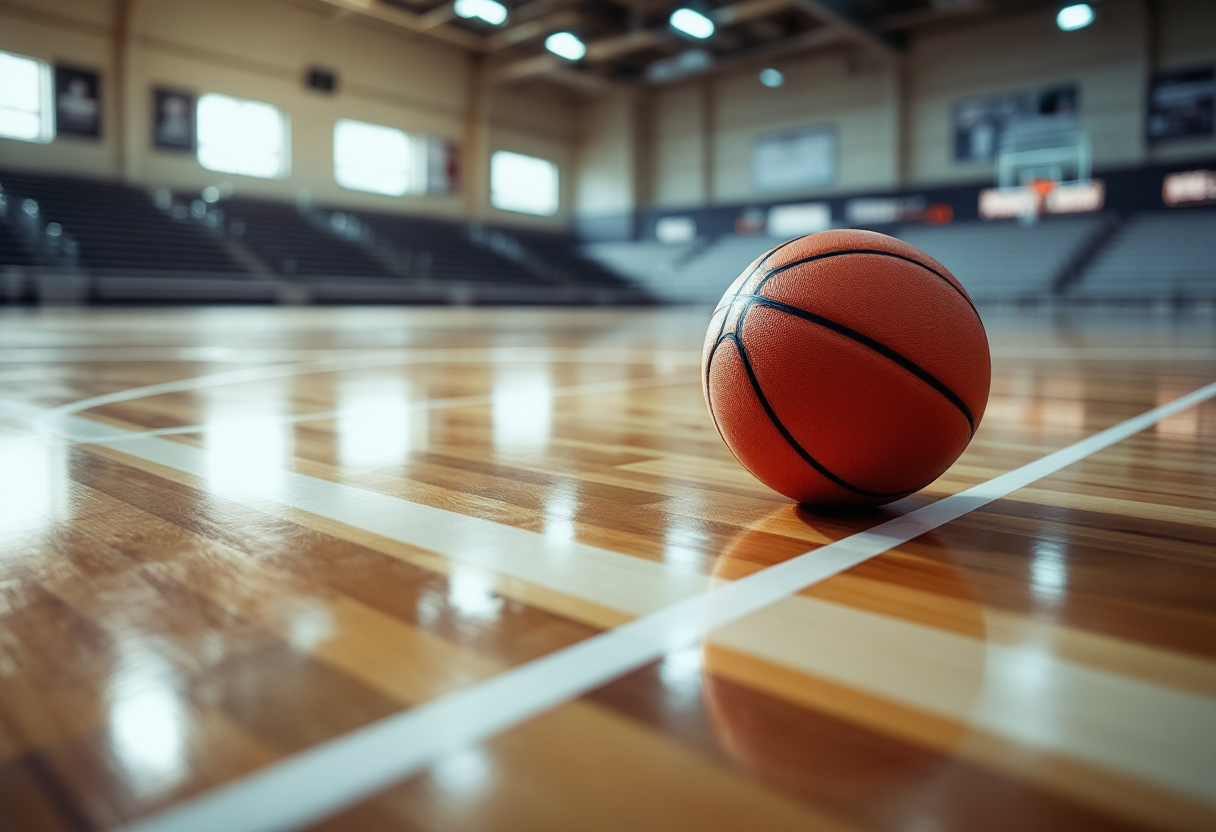 Giocatori di Dubai Basketball in allenamento per EuroLeague