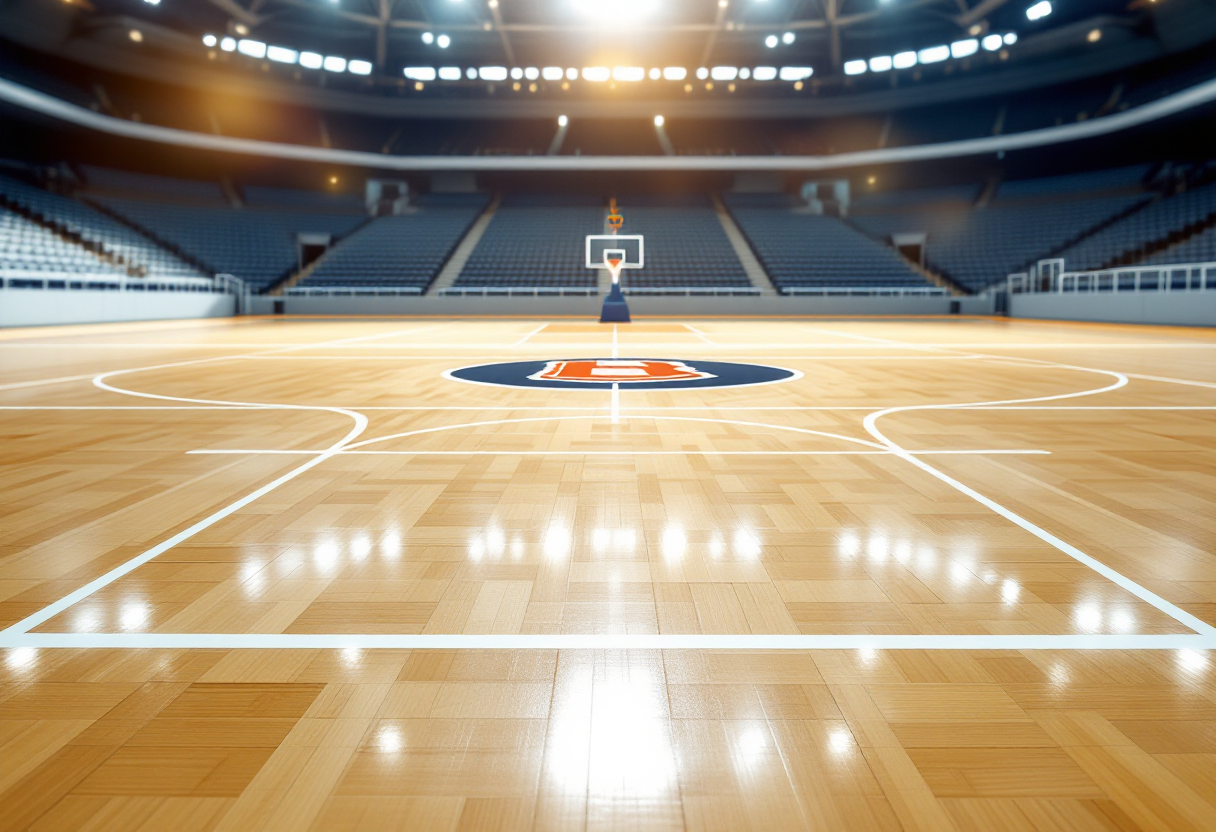 Giocatori di Cantù e Rimini in azione durante la finale