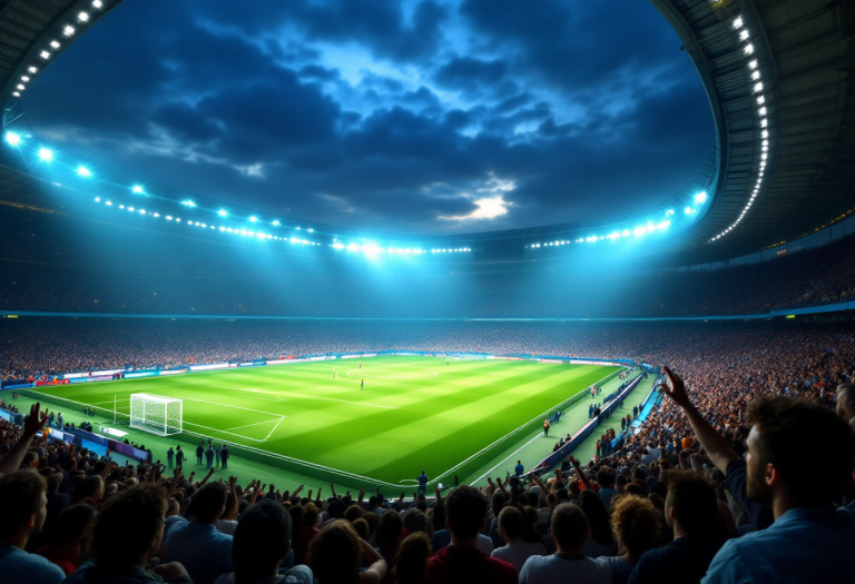 Esempio di grafica accattivante in una presentazione sportiva