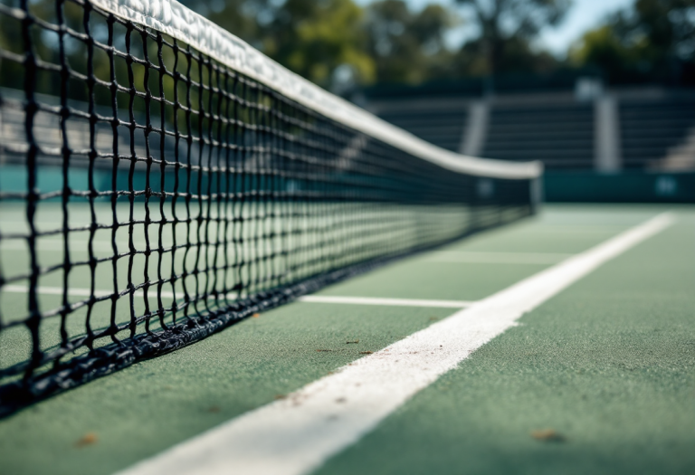 Giocatori in azione agli Internazionali di Tennis di Perugia