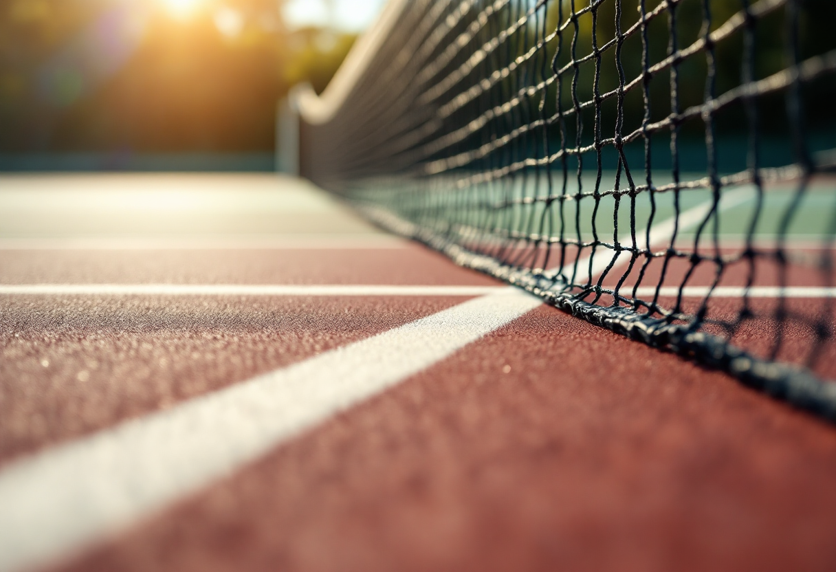 Jasmine Paolini in campo dopo la partita con Svitolina