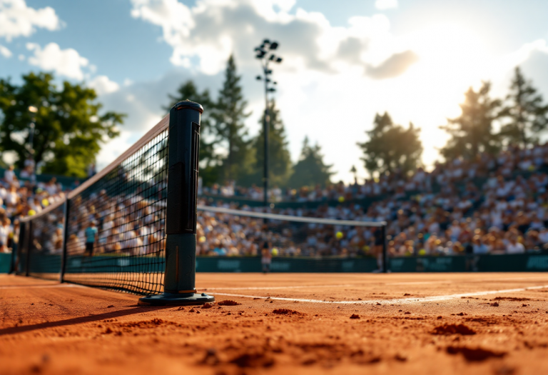 Lorenzo Musetti festeggia la vittoria al Roland Garros