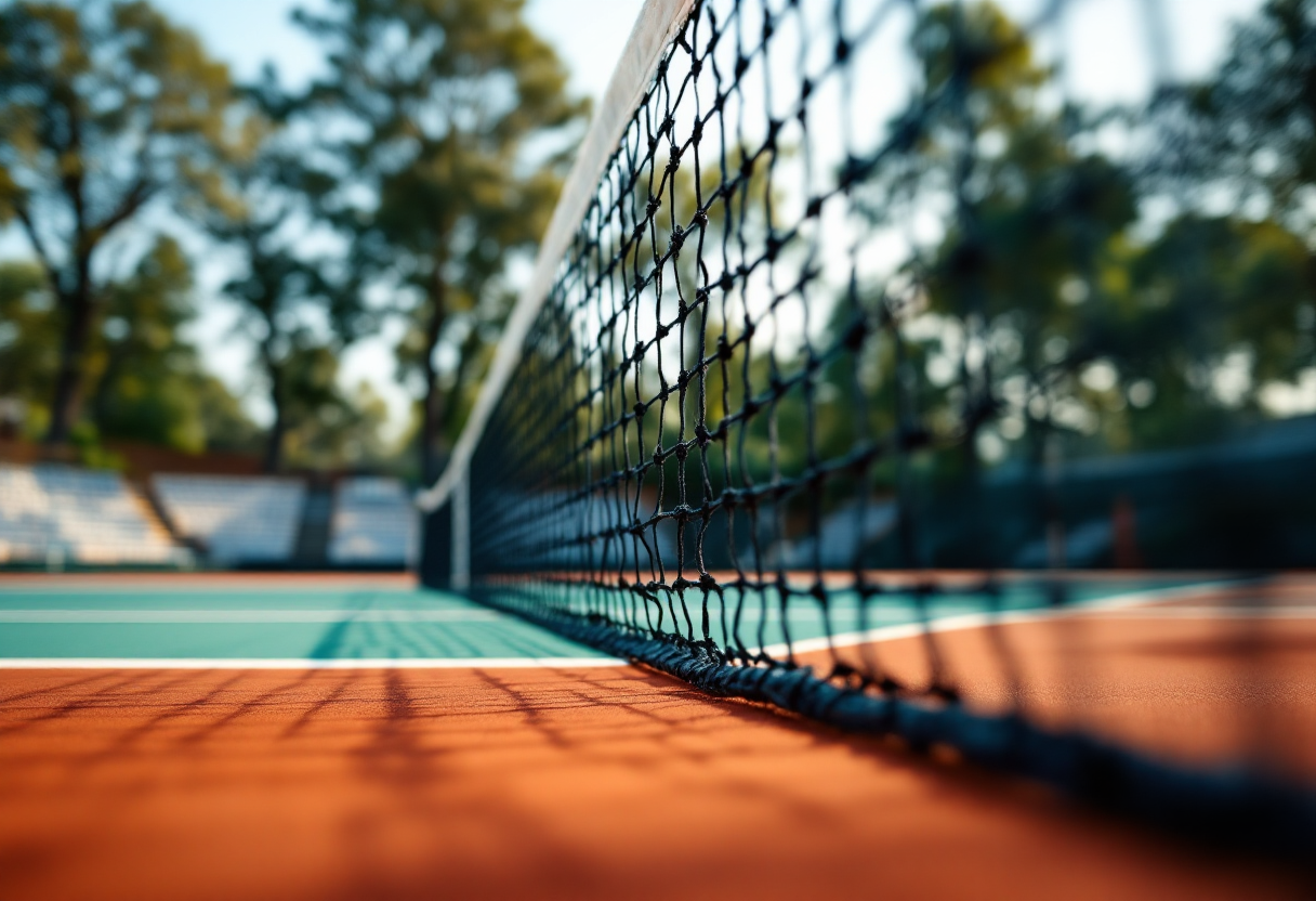 Matteo Berrettini durante un torneo di tennis
