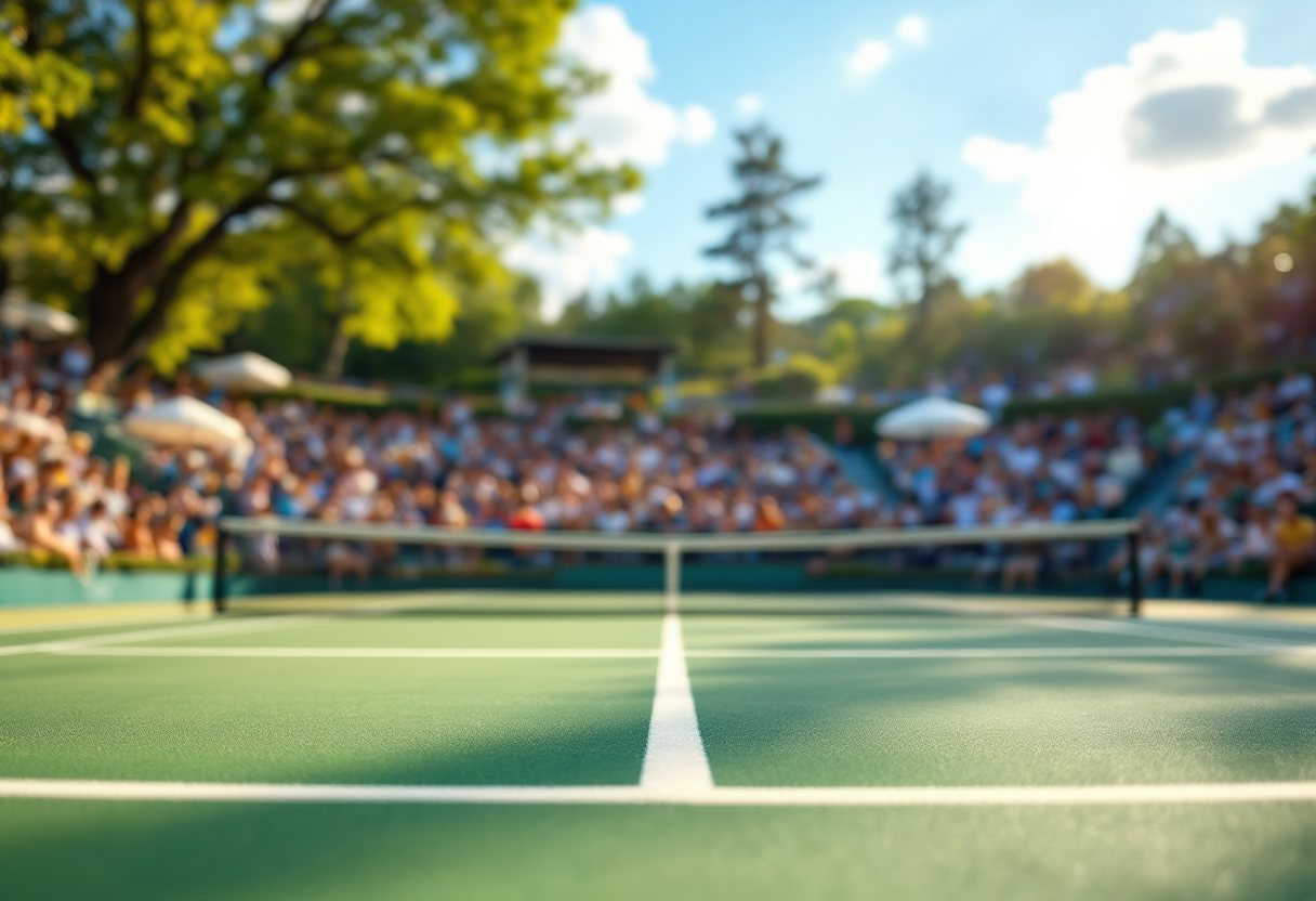 Musetti e Sinner in azione sul campo da tennis