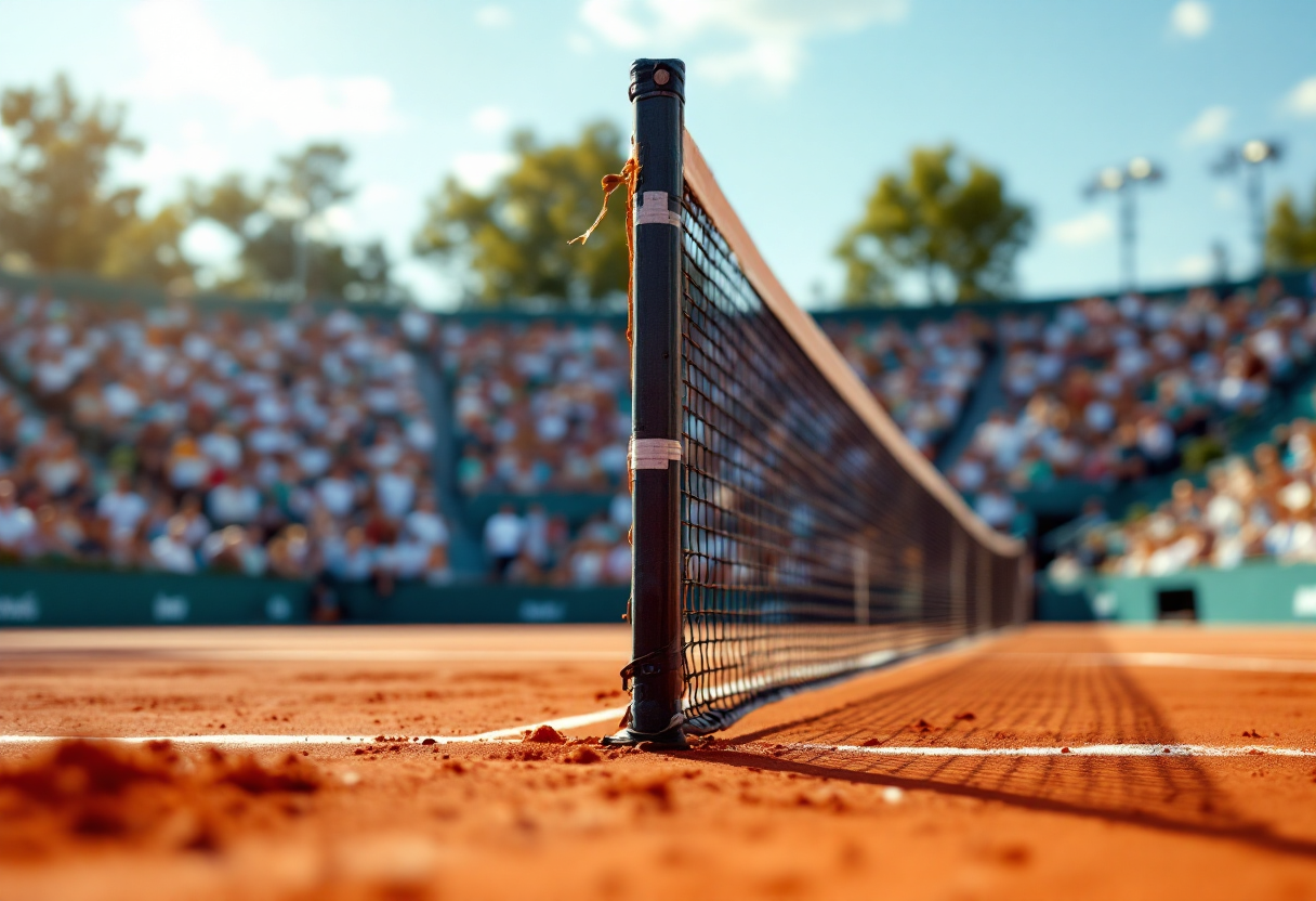 Lorenzo Musetti esulta dopo la vittoria in semifinale