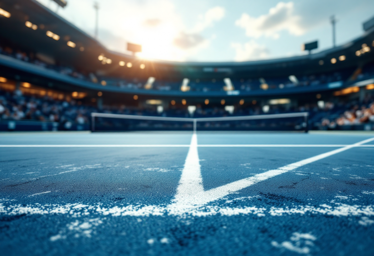 Sinner e Alcaraz in campo durante una partita intensa