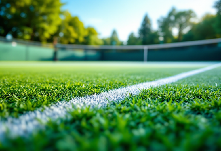 Giocatrici di tennis femminile in azione durante un torneo