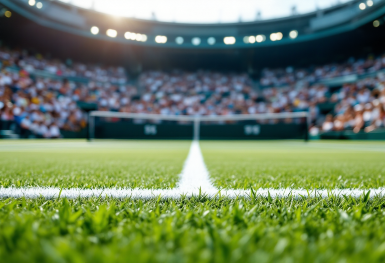 Giocatrici di tennis in azione al Center Court