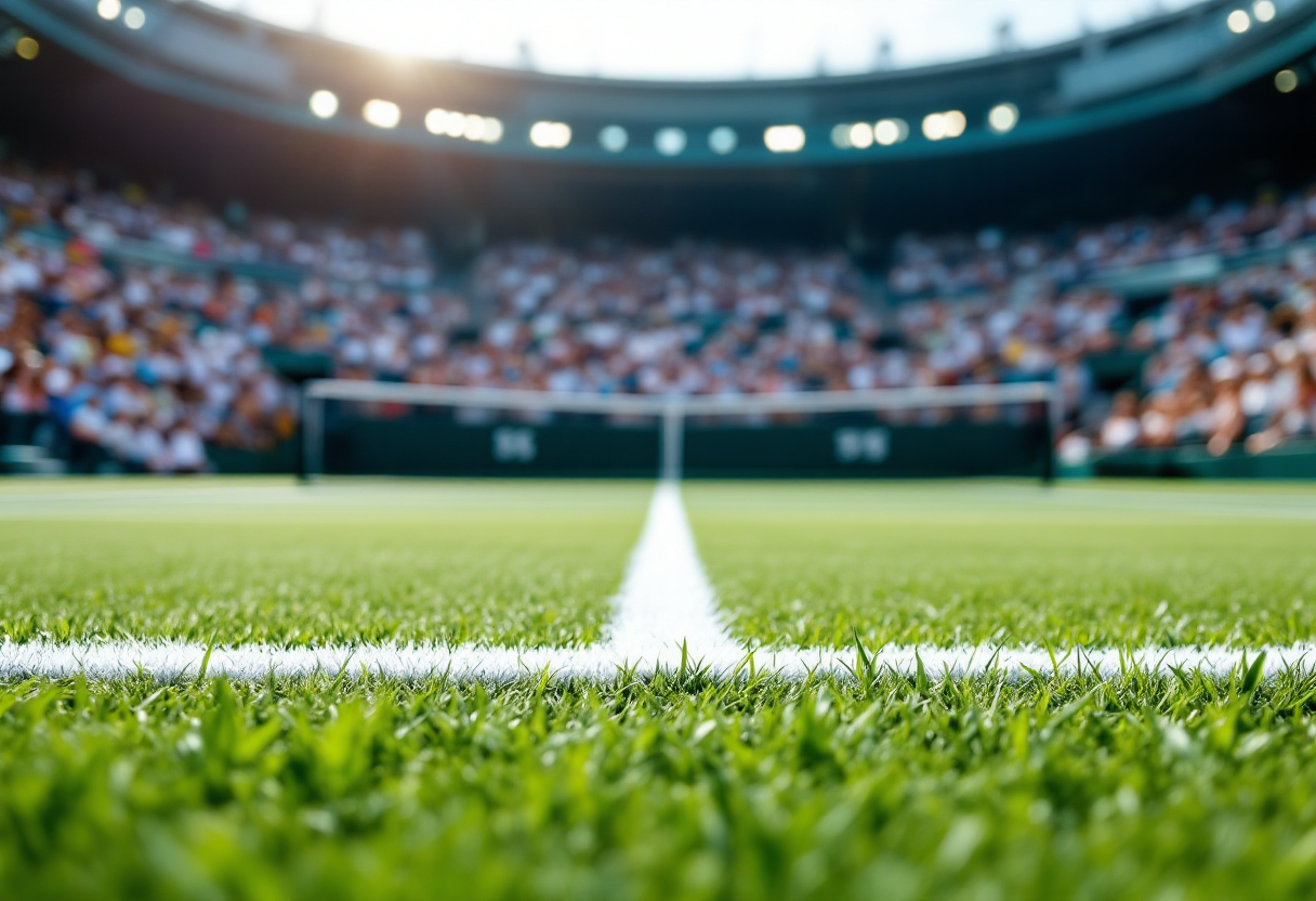 Giocatrici di tennis in azione al Center Court