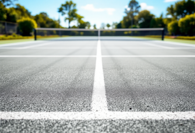 Giocatori di tennis in azione durante un torneo emozionante