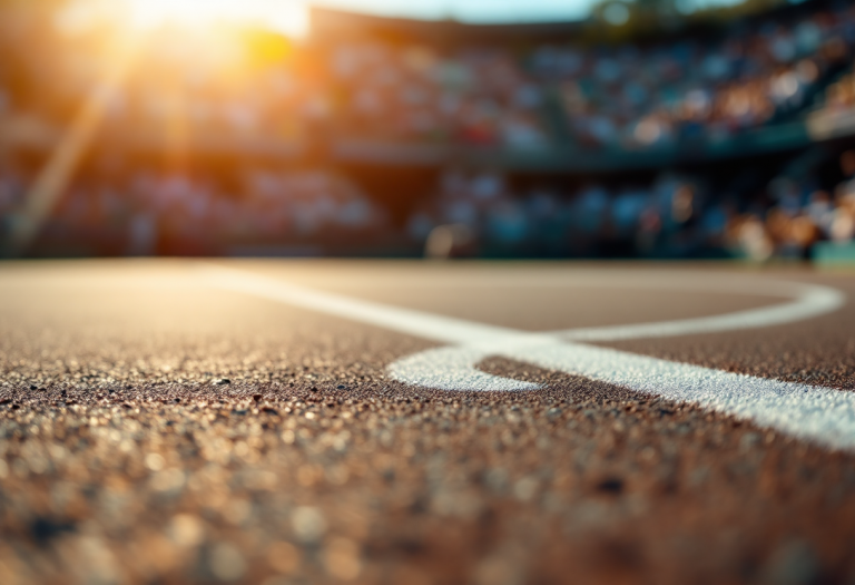 Giocatori di tennis in azione durante un incontro emozionante