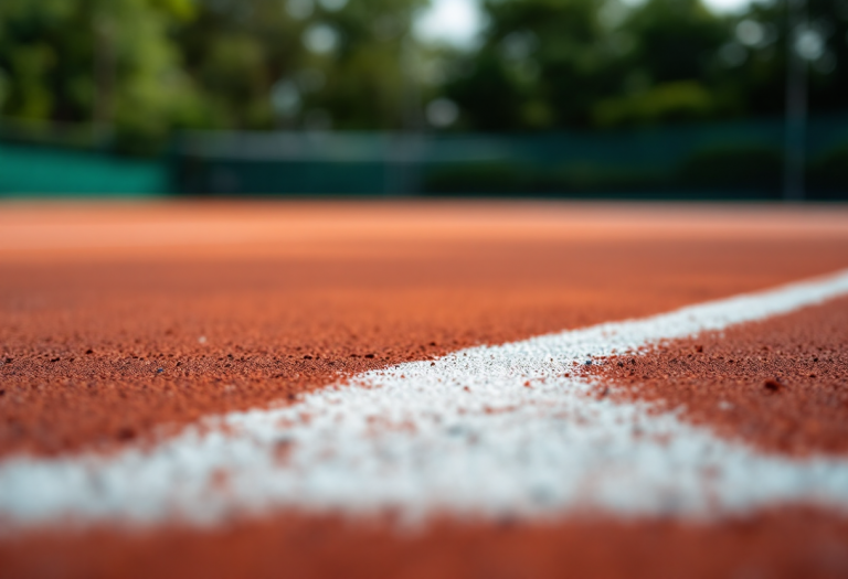 Giovani tennisti in azione durante un torneo Challenger