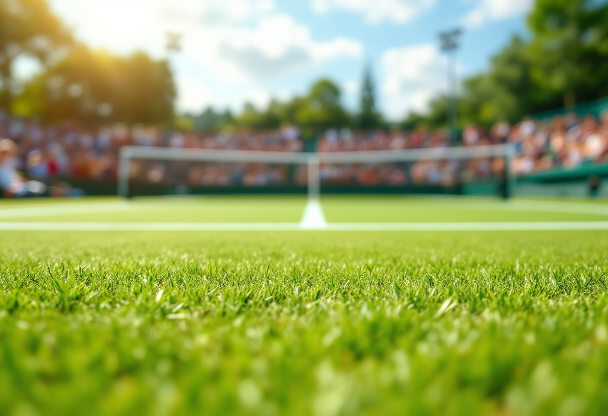 Giocatori in azione durante il primo turno di qualificazione ATP 250 Stoccarda