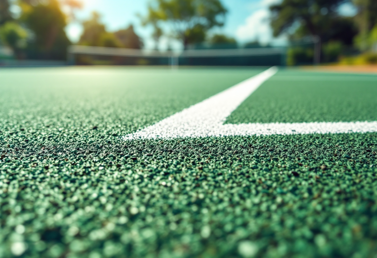 Giocatori di tennis in azione durante il torneo di Parigi