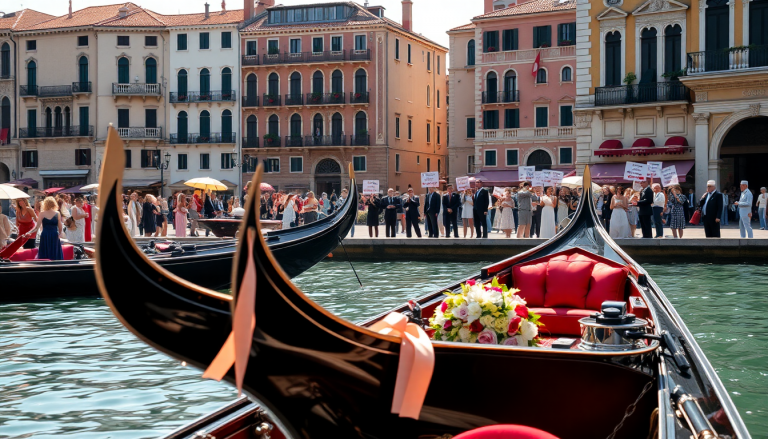 celebrazioni di lusso e contestazioni a venezia per il matrimonio di bezos 1750668970