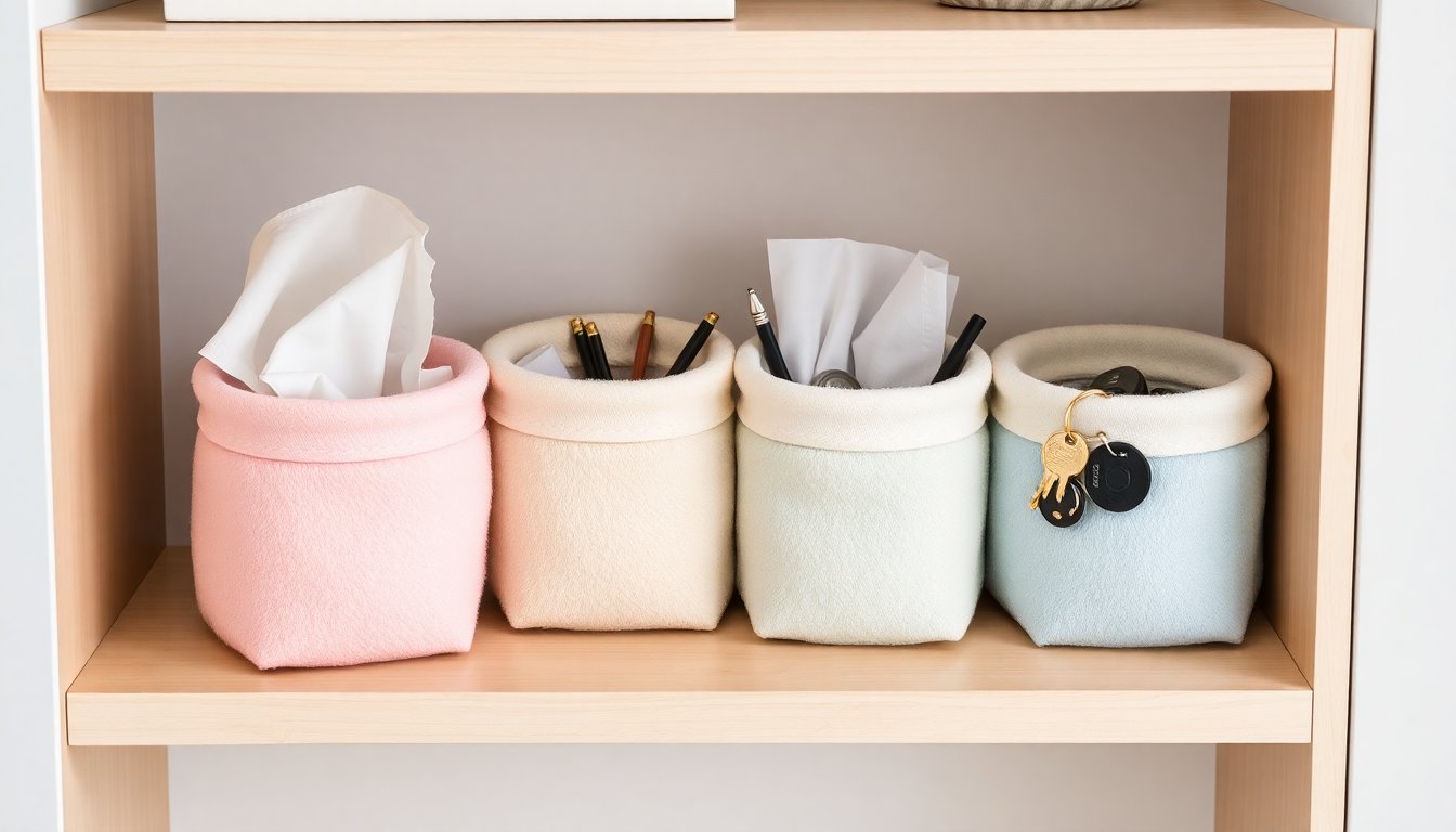 Cestino mini in tessuto Sweet Bear: alternativa versatile per piccoli spazi