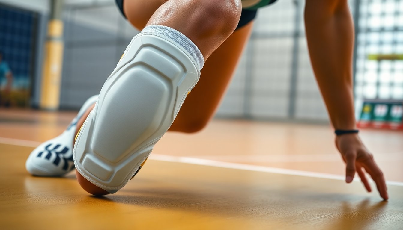 Ginocchiere da pallavolo Nine L Dash in bianco: compatte e leggere