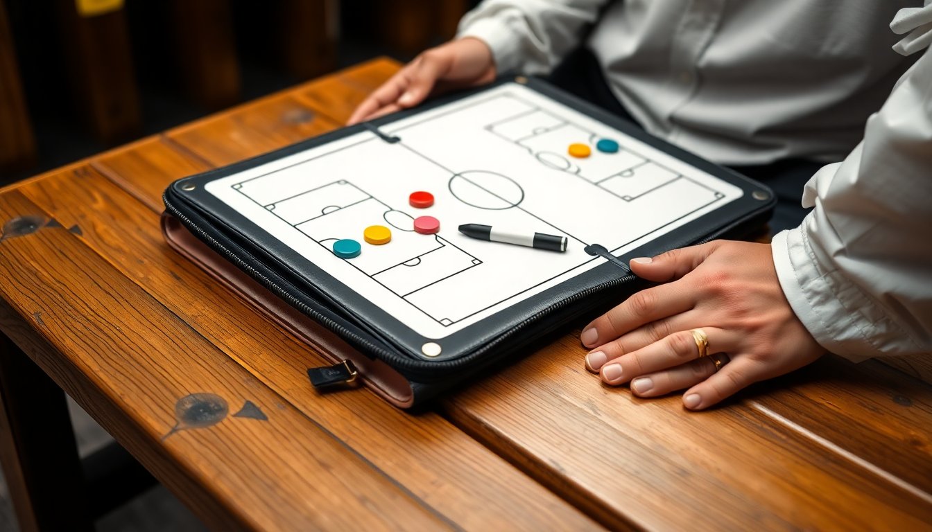 Lavagna tattica pieghevole per pallavolo con magneti e pennarello