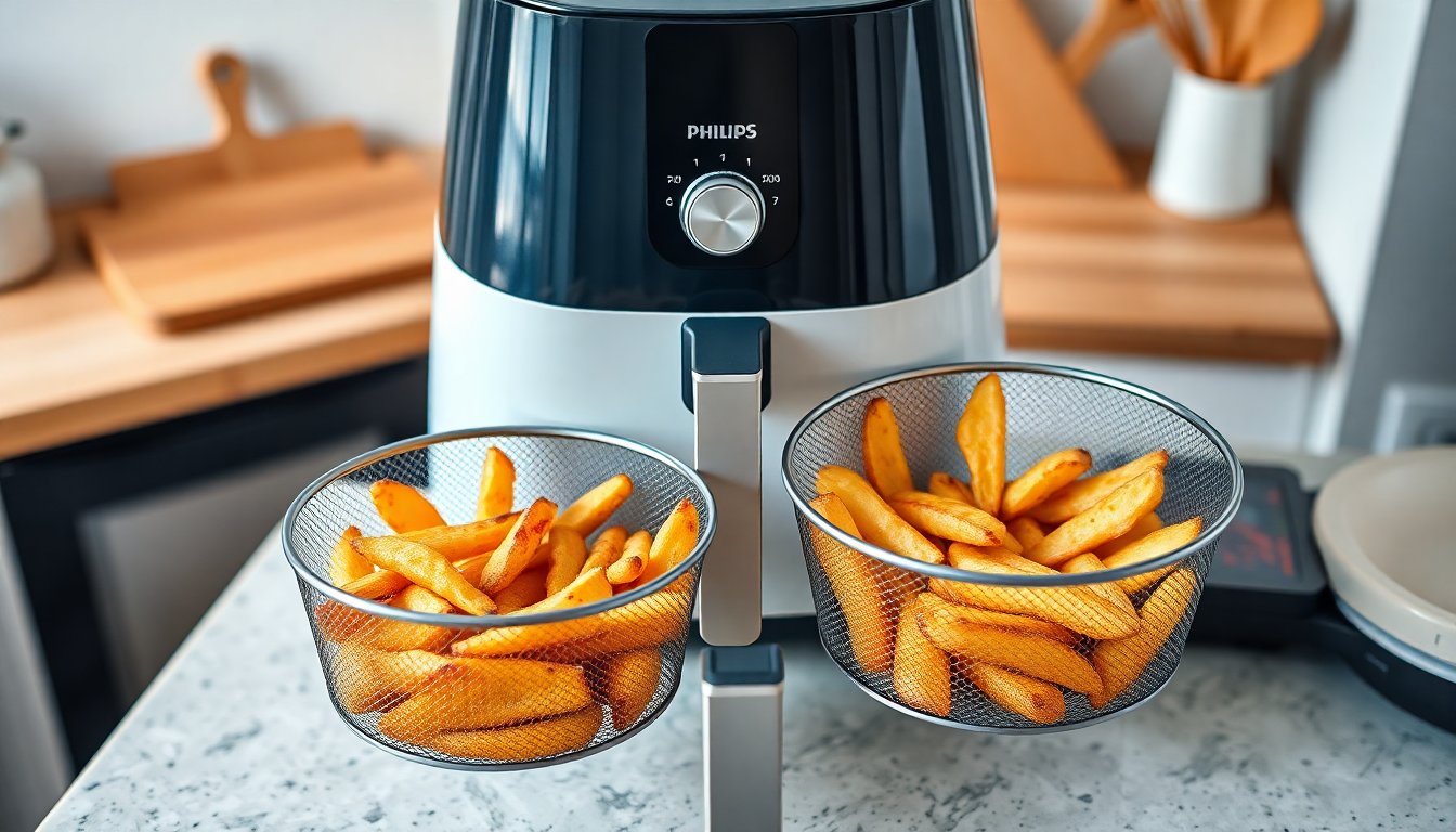 philips dual basket air fryer doppio cestello e cotture veloci per la famiglia 1772884648