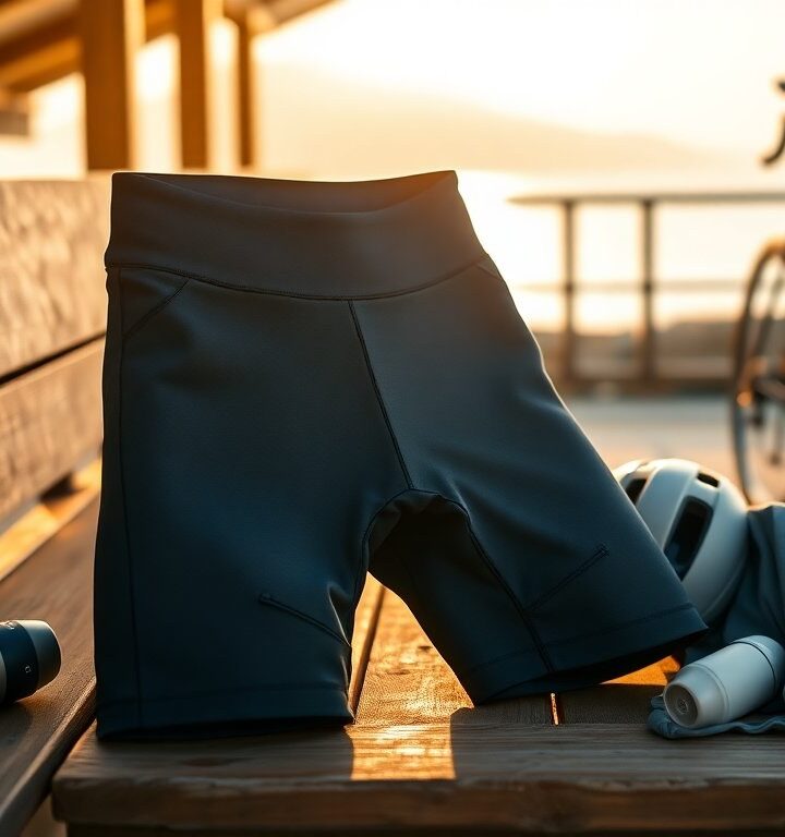 Pantaloncino ciclismo donna senza bretelle con fondello gel e protezione UPF50