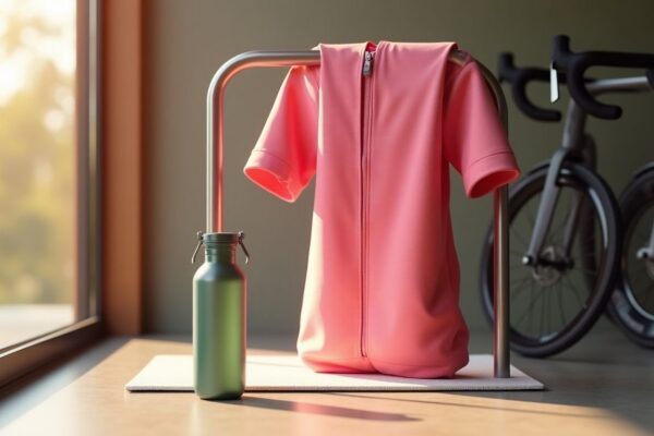 Maglia Ciclismo Donna EKOI Perf Sunstripes: Design Rosa e Innovazione Tecnologica