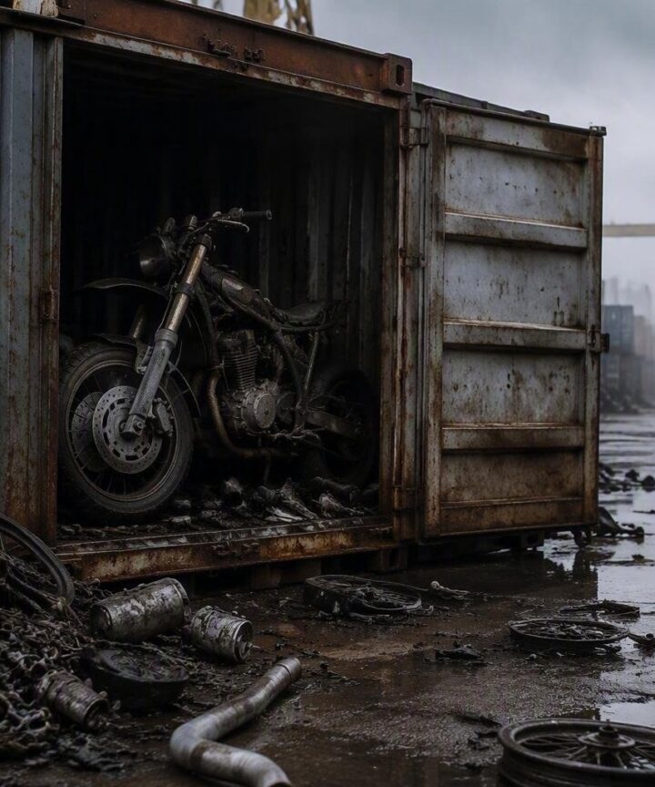 Scoperte carcasse di moto e motori in container destinati al Senegal