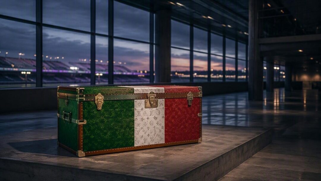 Il baule tricolore di Louis Vuitton per il Gran Premio d’Italia 2026
