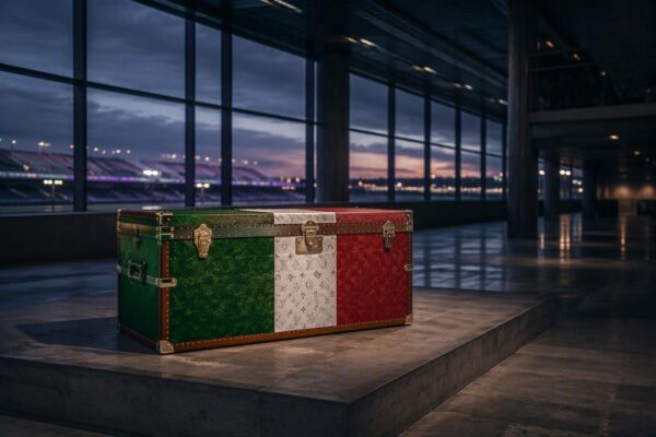 Il baule tricolore di Louis Vuitton per il Gran Premio d’Italia 2026
