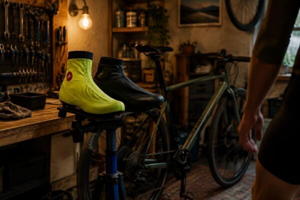 Confronto tra copri scarpa Castelli e Shimano per strada