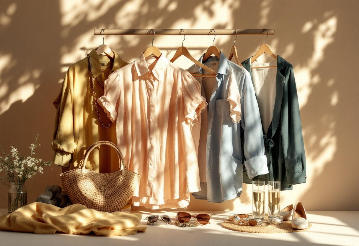 Immagine di capsule moda estiva con tendenze chic