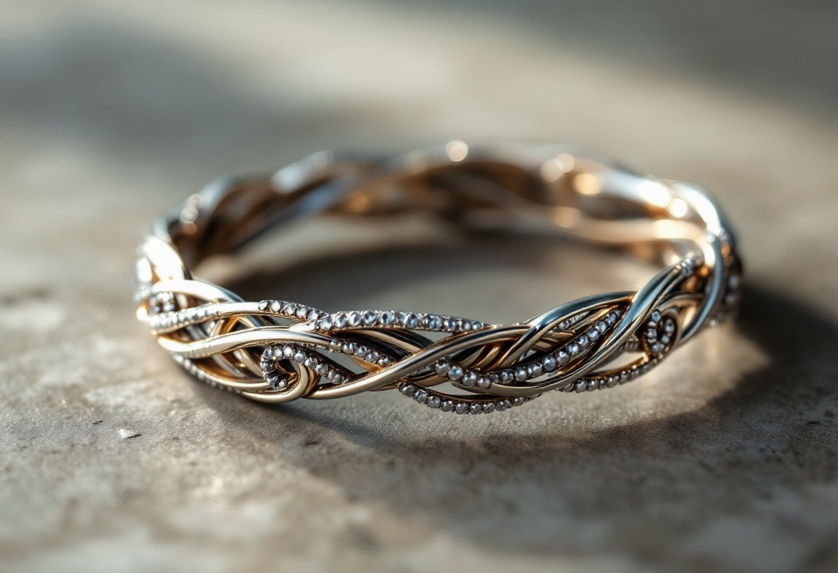 Bracciali saldati in metallo con design elegante