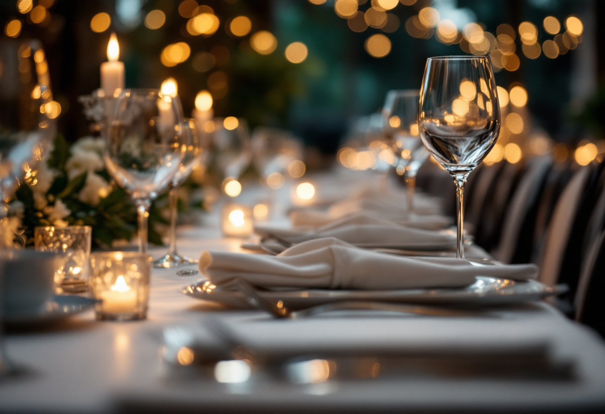 Tuta elegante indossata a una cerimonia di gala