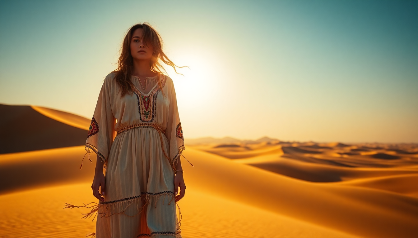 Il tuo outfit boho chic per un’avventura nel deserto dell’Arabia Saudita