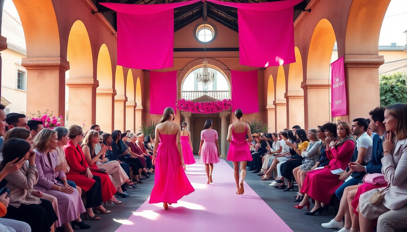Sfilata di moda e solidarietà: la Milano Fashion Week si tinge di rosa