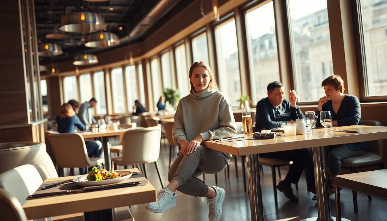 “Elodie a Milano: Pranzo Chic in Look Sportivo di Alta Moda”
