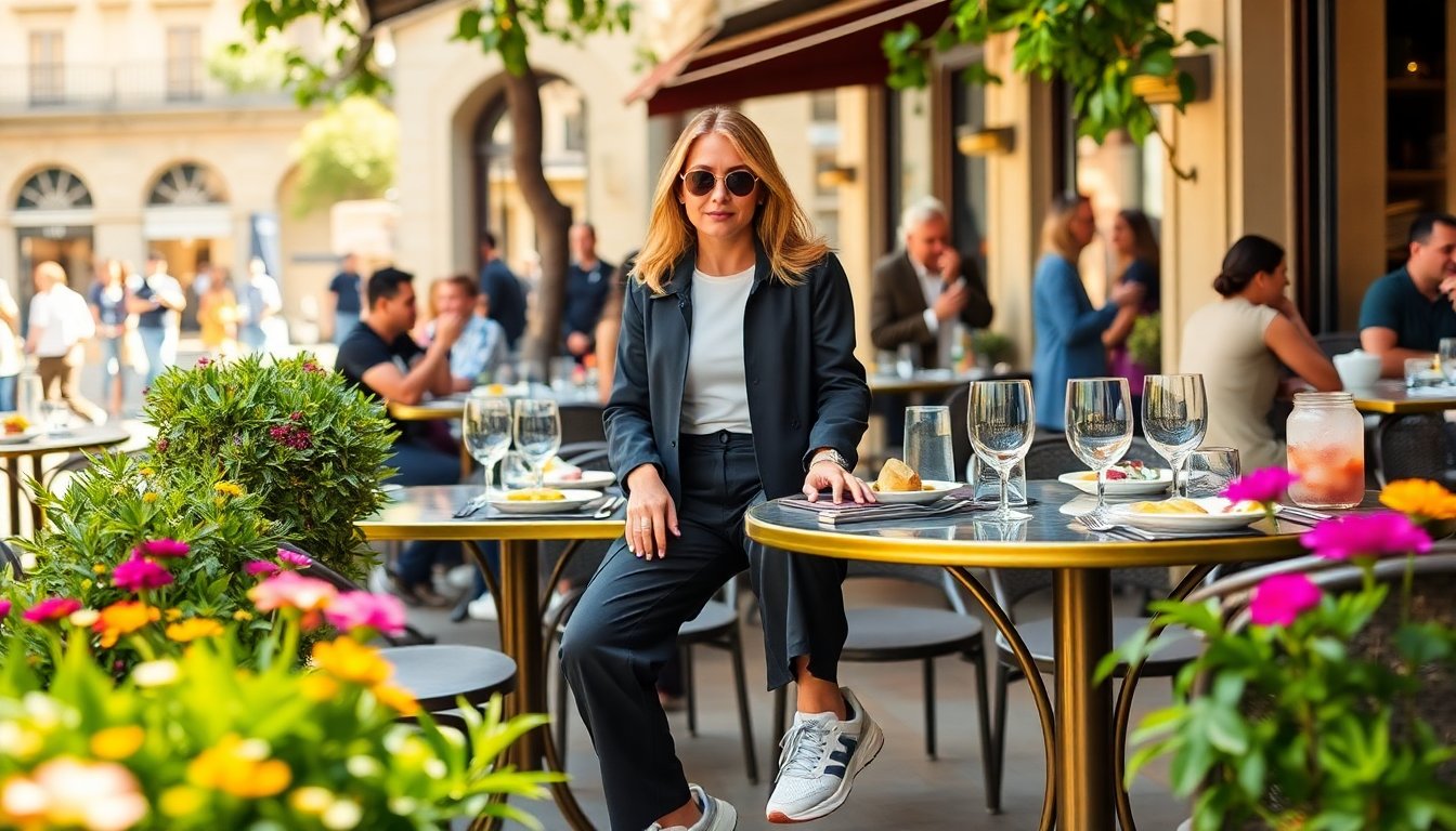 Elodie incanta con un look sportivo di alta moda durante un pranzo a Milano