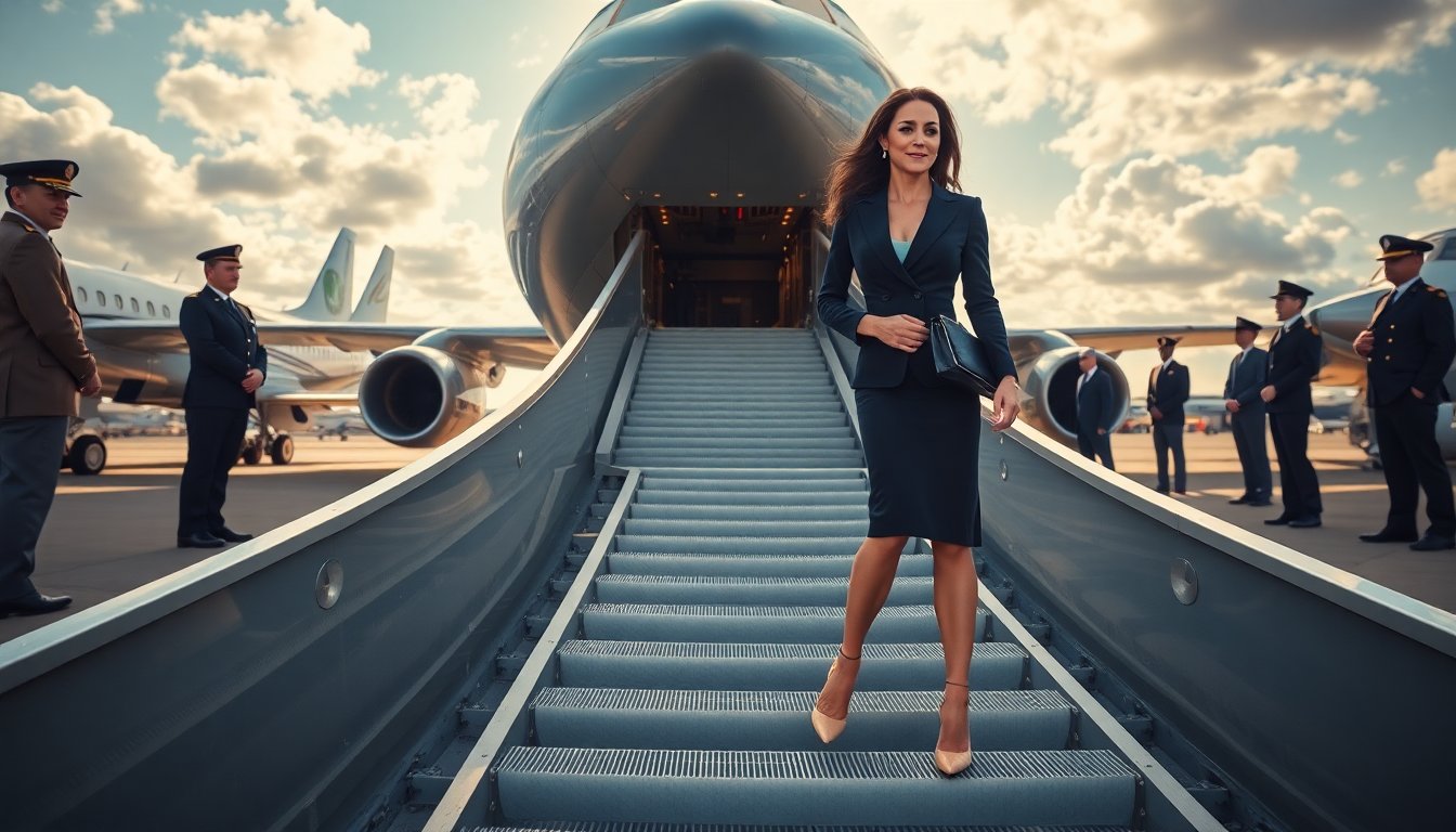 Il video di Kate Middleton a bordo del jet militare che ha conquistato il web