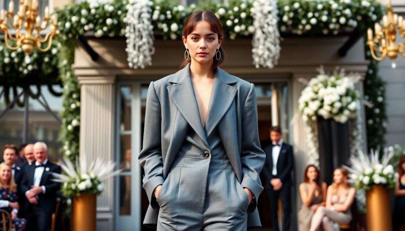 Emma Chamberlain incanta con un audace outfit grigio ai GQ Men of the Year