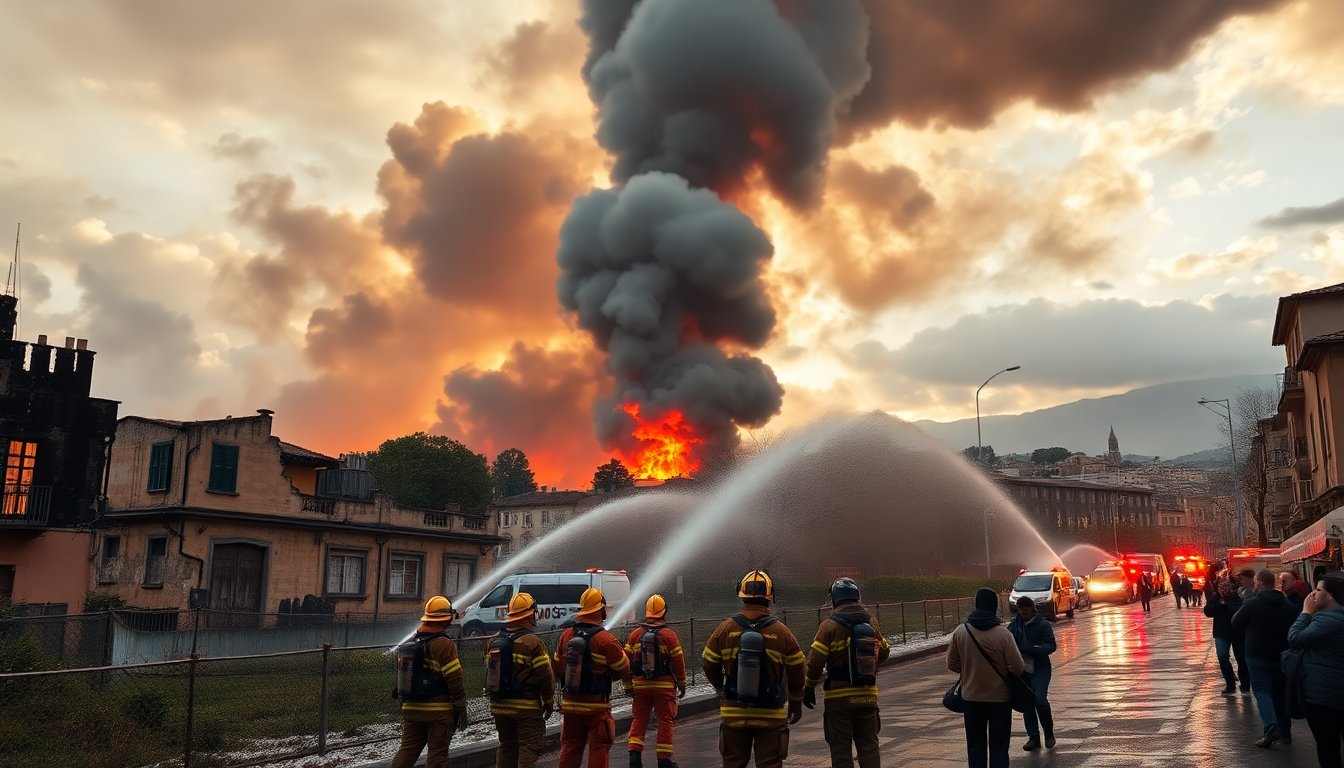Incendio a Roma: evacuazioni di massa in corso