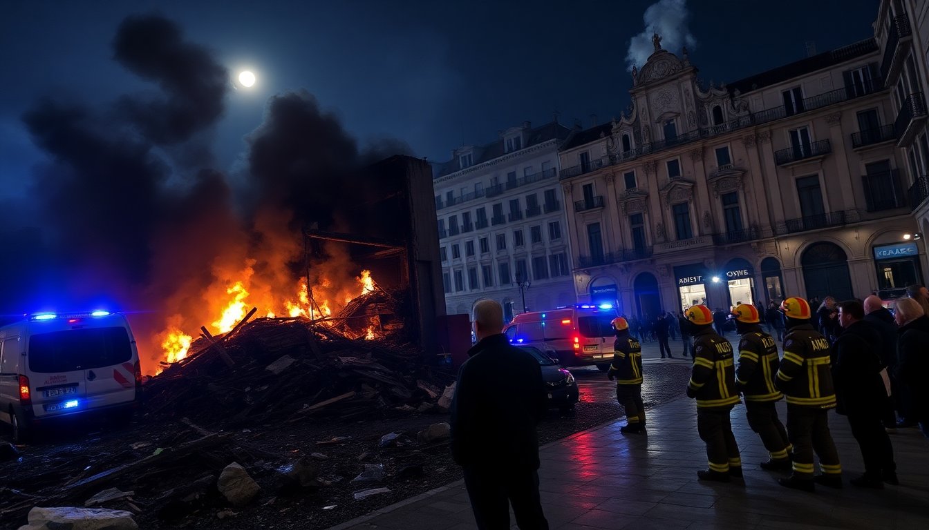 Incendio in centro città: bilancio tragico con due morti