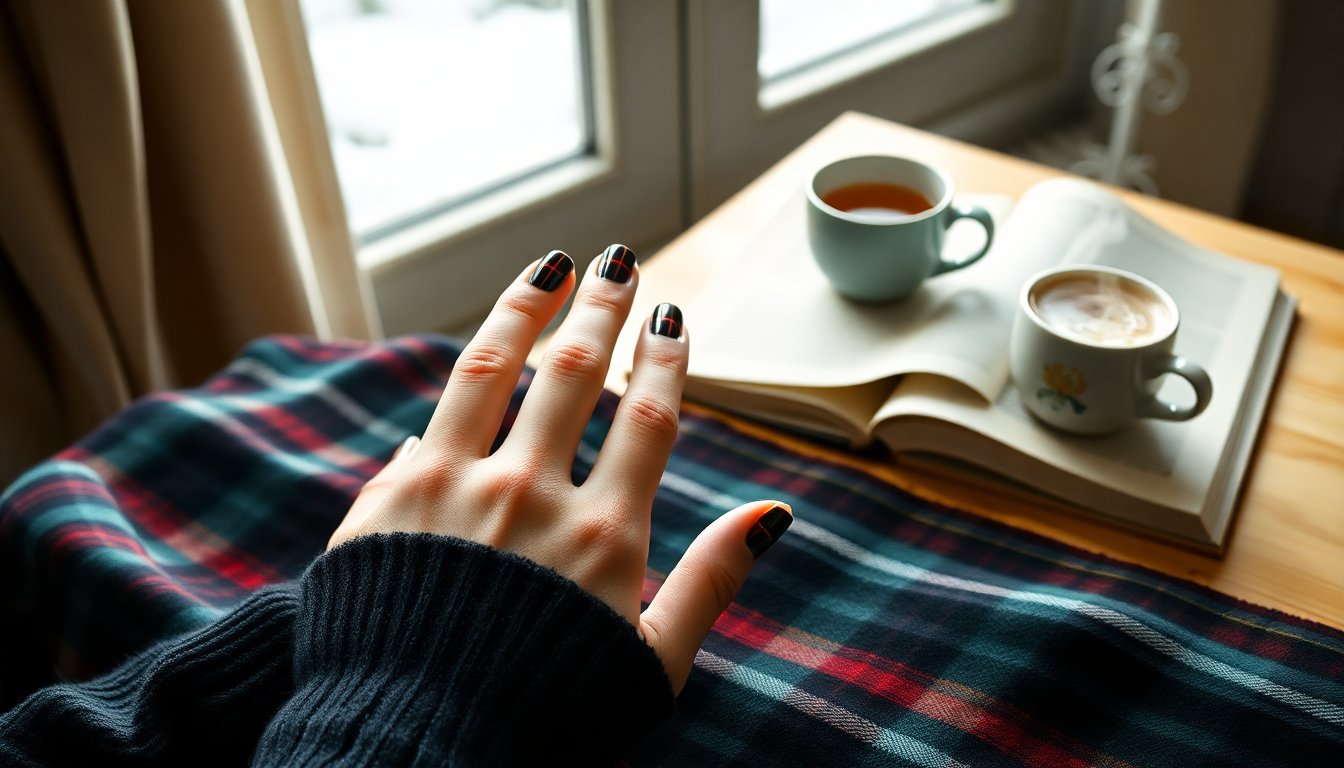 Manicure a motivi tartan: il segreto per un look invernale elegante