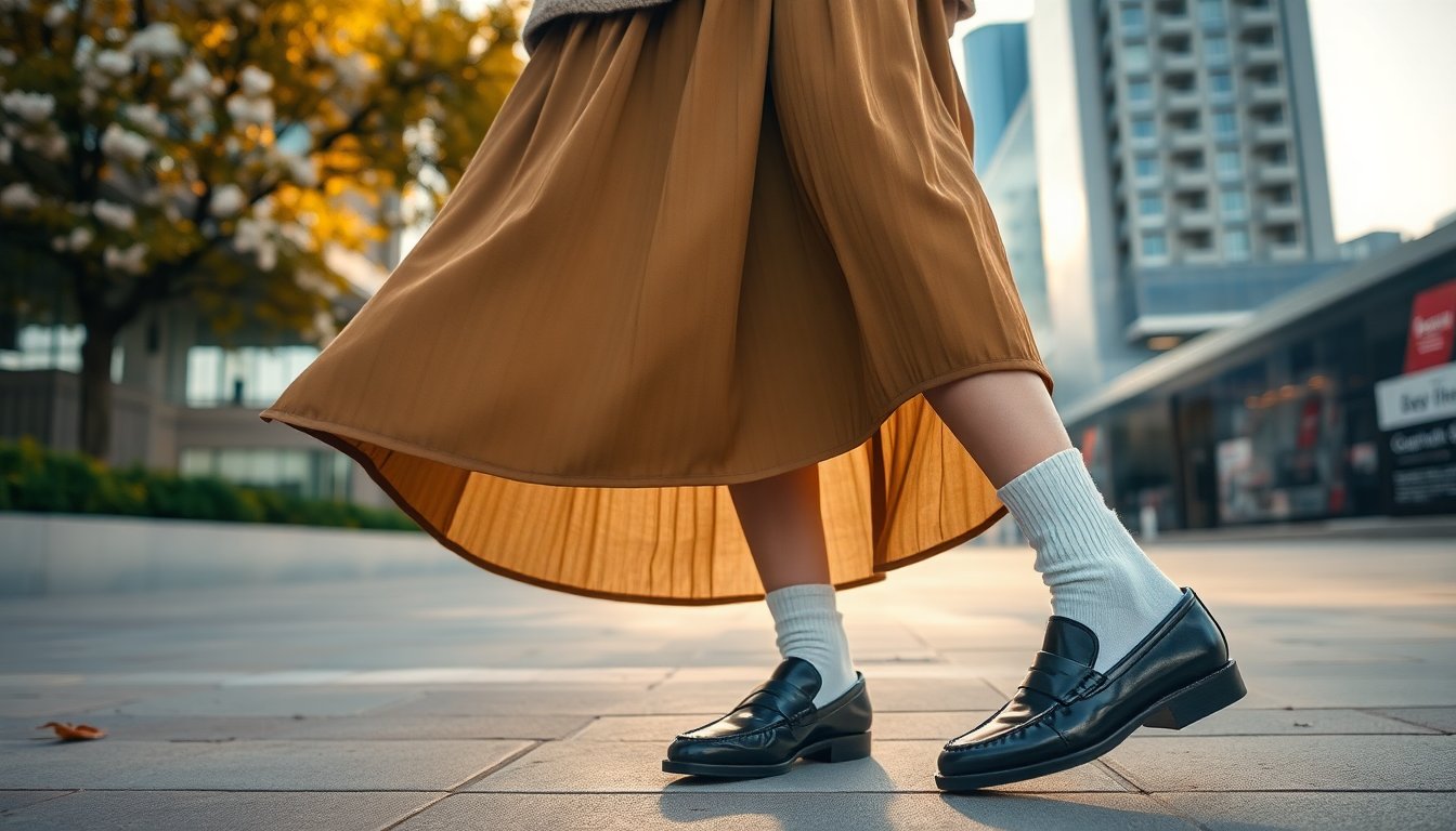 Mocassini e gonne midi: il look di tendenza per l’autunno inverno 2025-26