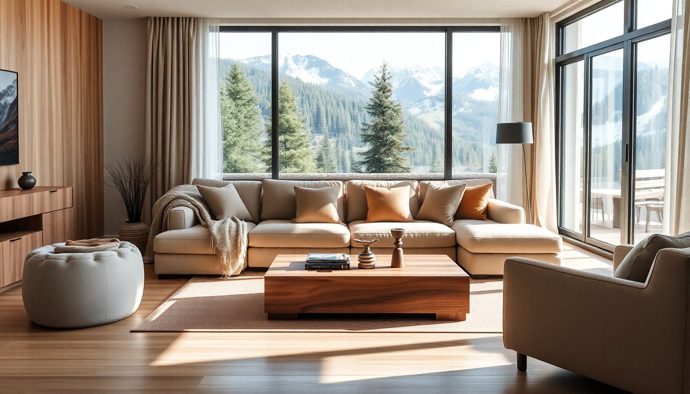 Arredare il soggiorno con eleganza: Stile alpino moderno per un ambiente raffinato