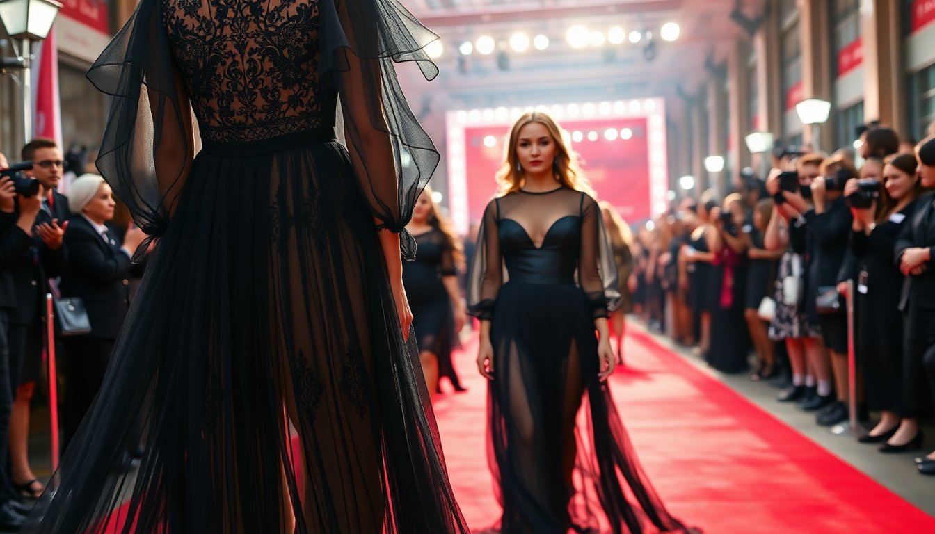 Black Sheer: La Tendenza Moda che Spopola sul Red Carpet e alle Feste