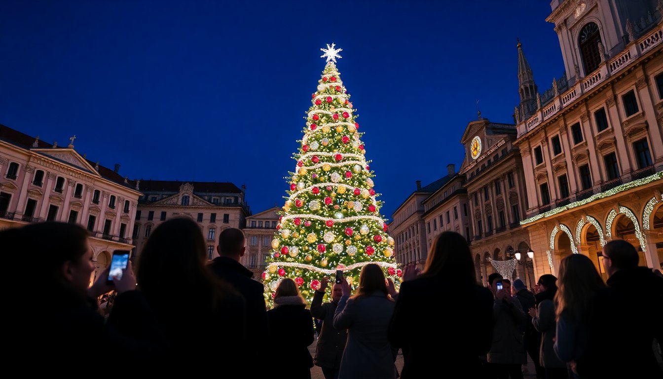 Giulia Salemi illumina il Natale a Milano con un tocco di stile